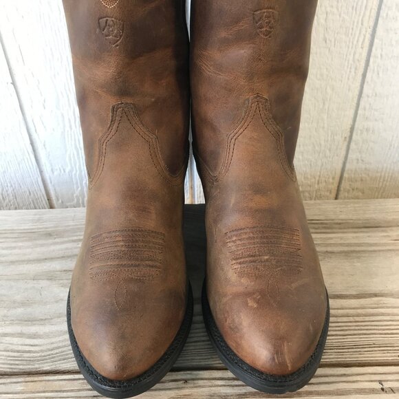 Ariat Sedona Mens Brown Leather Cowboy Western Ranch Boots 11 EE 34625 - Picture 4 of 13